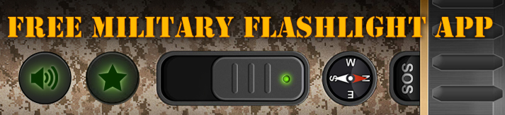 Military Flashlight App with compass